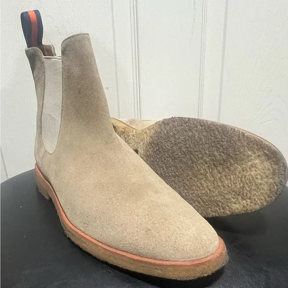 New Republic Sonoma Suede Chelsea Boots Sandstone Tan Men’s 10.5 D - Picture 12 of 13